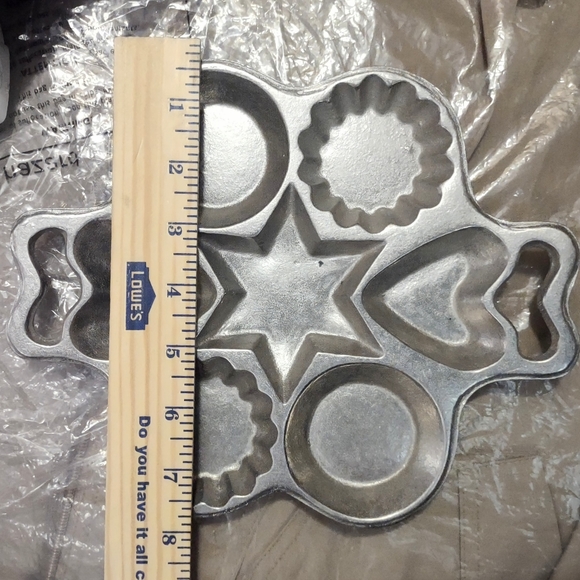 Wilton Shortbread Cookie Mold Baking Pan Aluminum Alloy Armetale Star Hearts - Picture 4 of 10